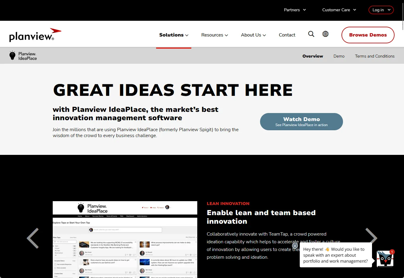 planview-ideaplace-landing-page