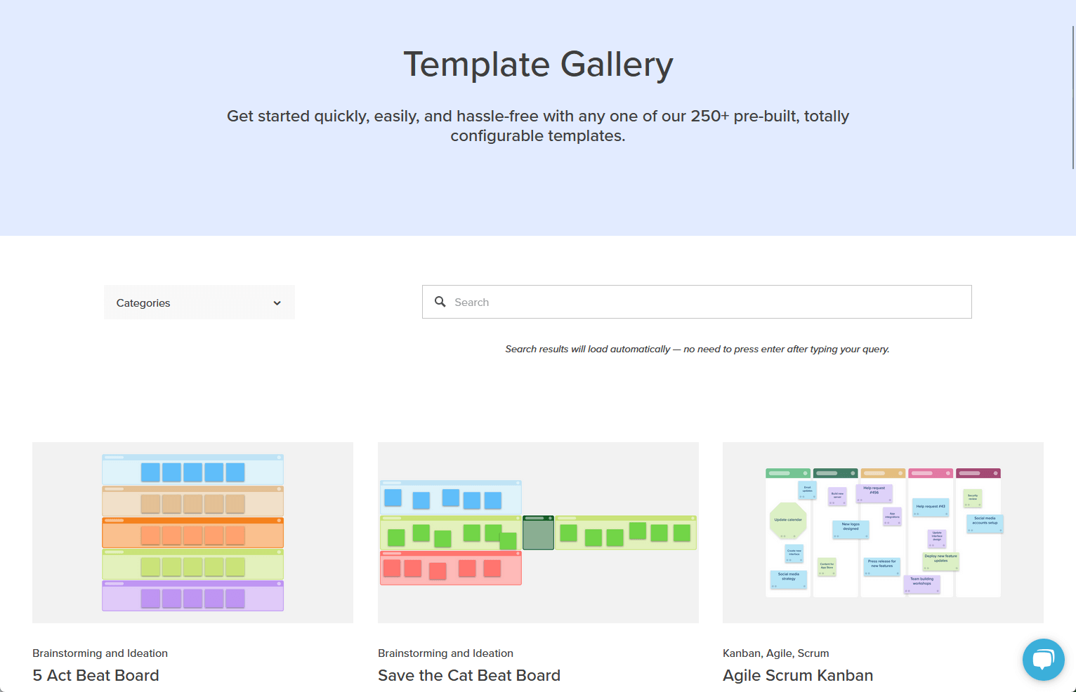 stormboard template gallery